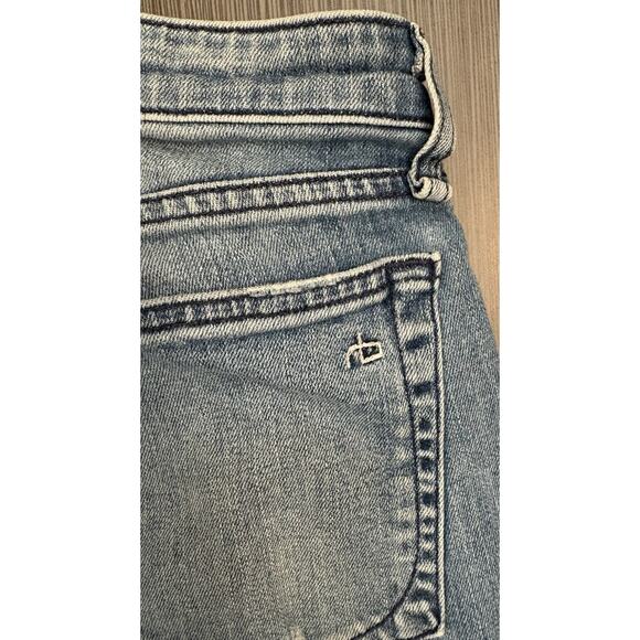 Rag & Bone Women’s Dre Low-Rise Slim Boyfriend Jeans Measures 30x25 Distressed - Picture 8 of 10